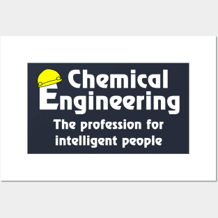 Smart Chemical Engineer White Text Posters and Art